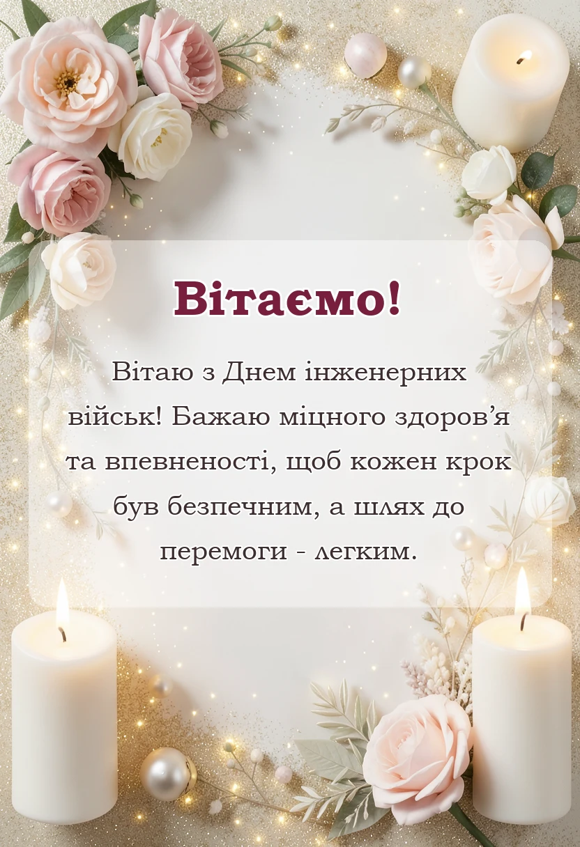 унікальна листівка - привітання з днем інженерних військ