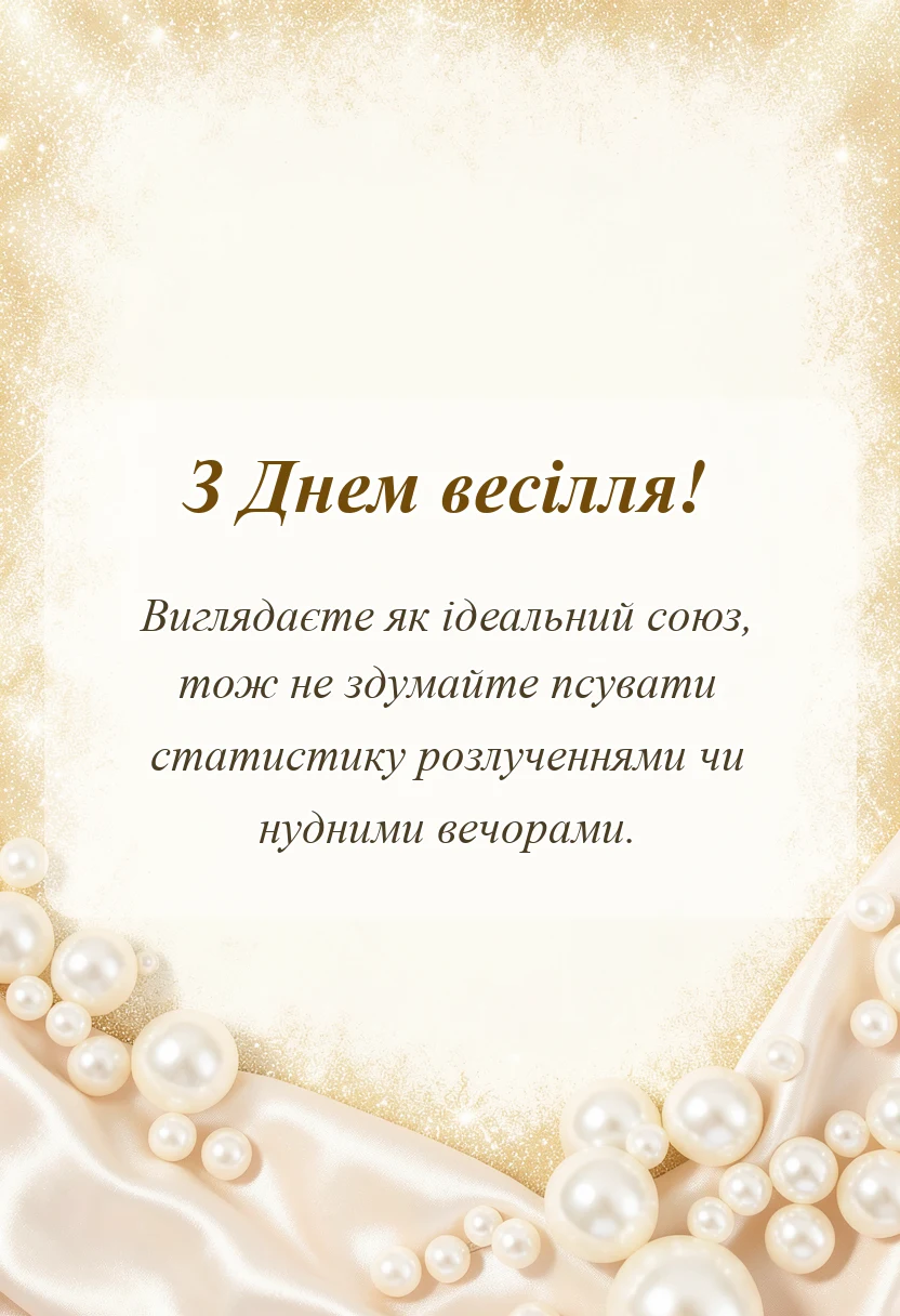 красива листівка: привітання на весілля від друзів прикольні