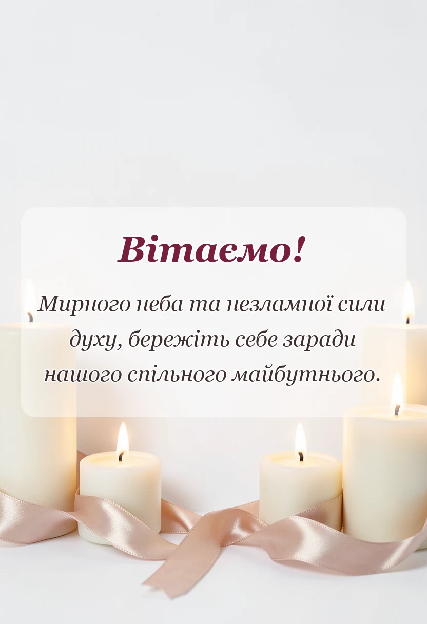 унікальна листівка - душевні привітання з днем захисника україни