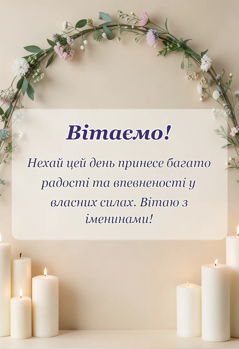 вітальна листівка - побажання на іменини