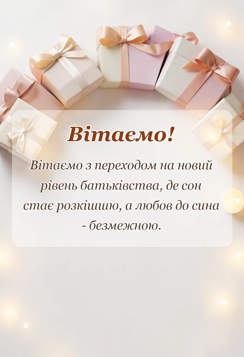 вітальна листівка - прикольне привітання з народженням сина