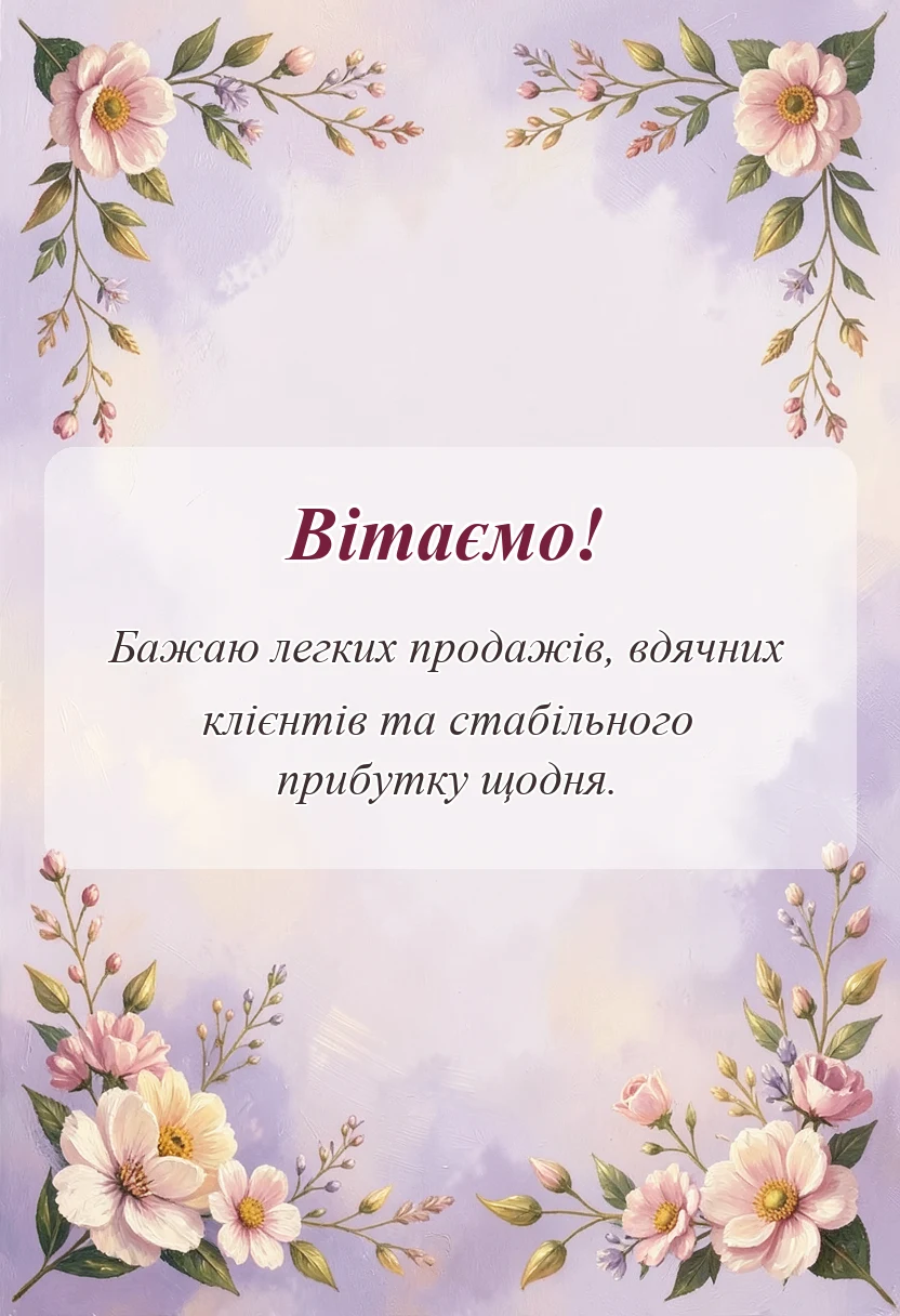 листівка з побажанням - привітання з днем торгівлі картинки