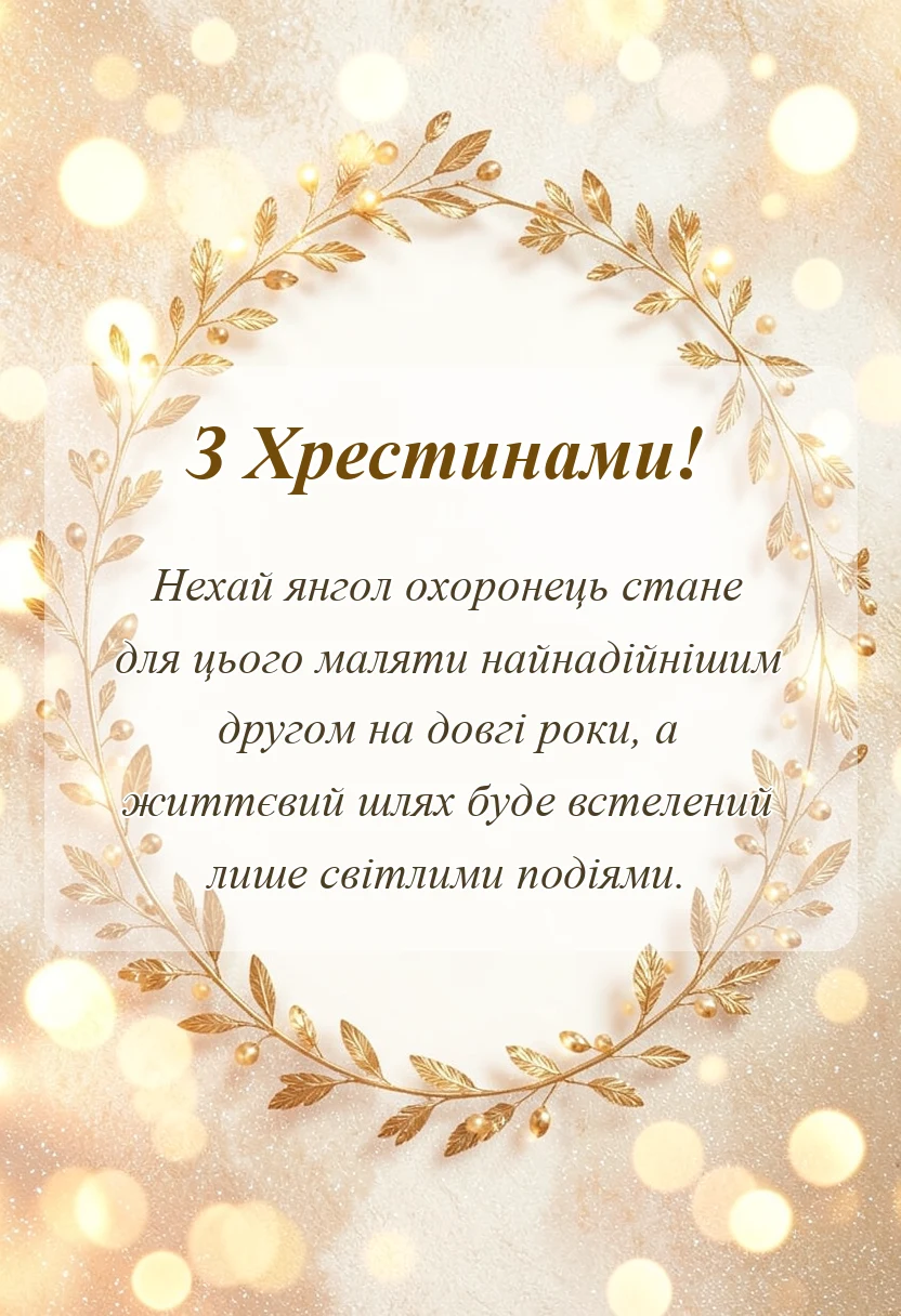 красива листівка: тост на хрестинах