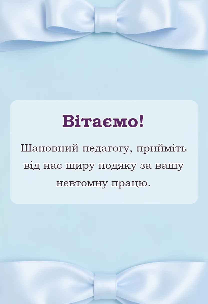 унікальна листівка - подяка вчителю від батьків на випускний