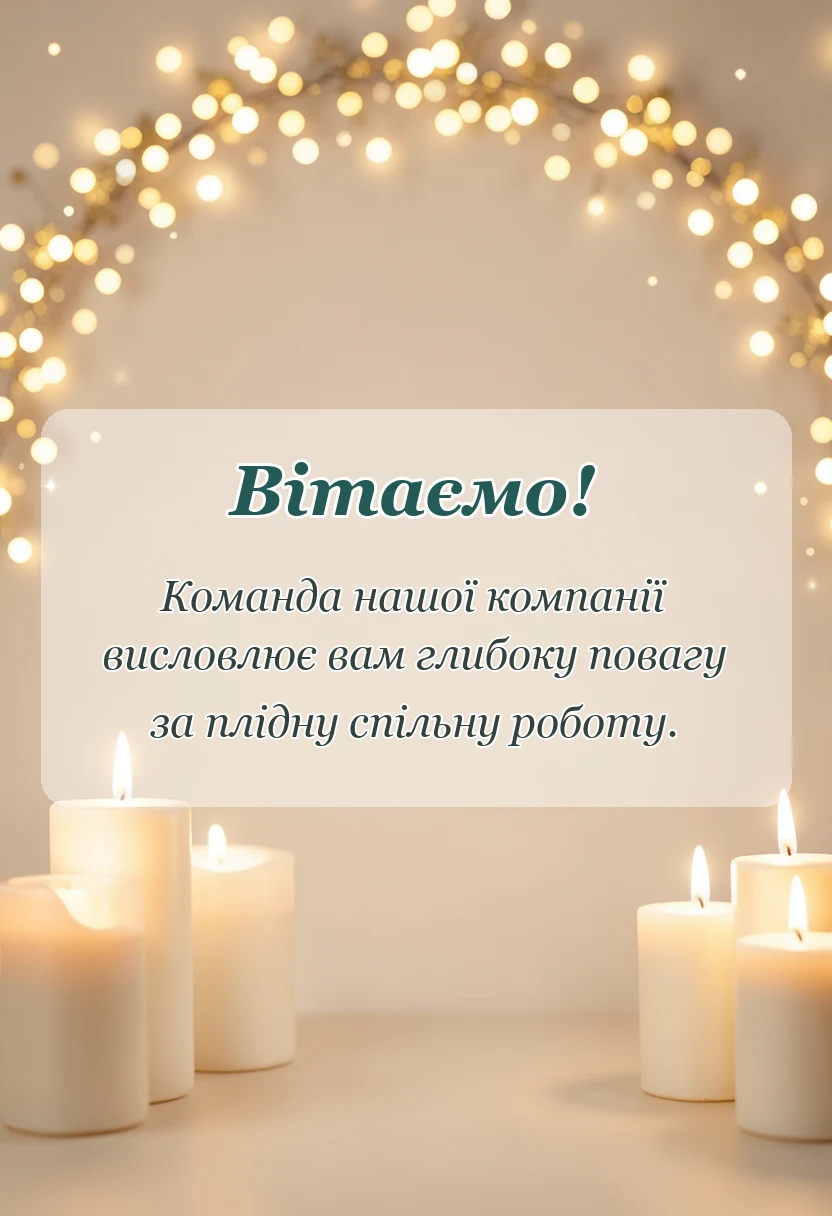 унікальна листівка - подяка за співпрацю та допомогу