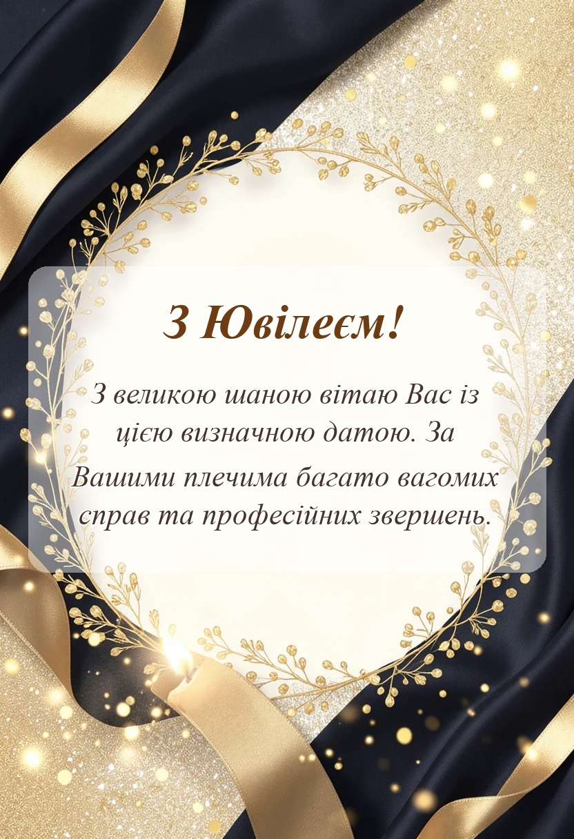 вітальна листівка - привітання з ювілеєм до сліз
