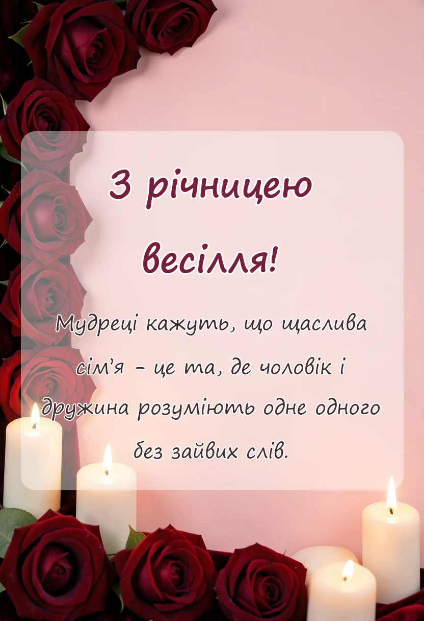 унікальна листівка - цитати про річницю весілля