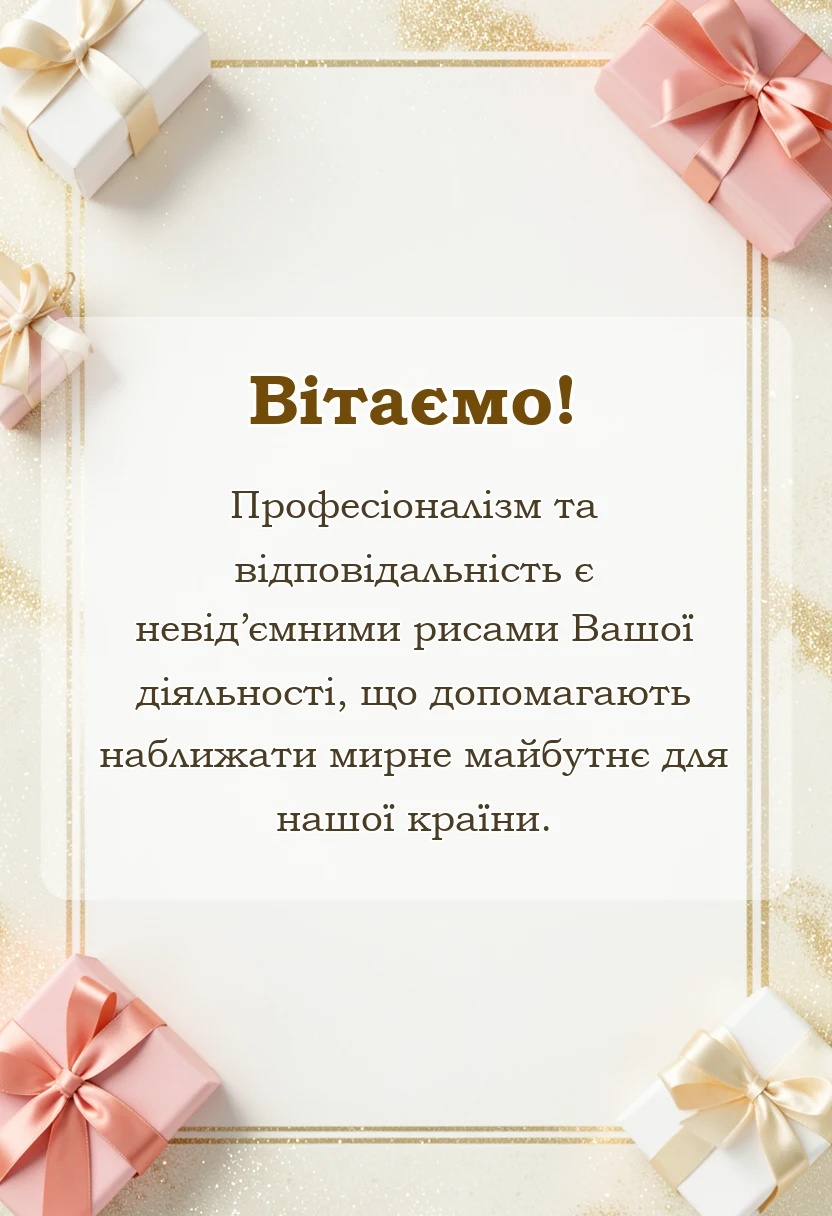 вітальна листівка - душевні привітання з днем захисника україни
