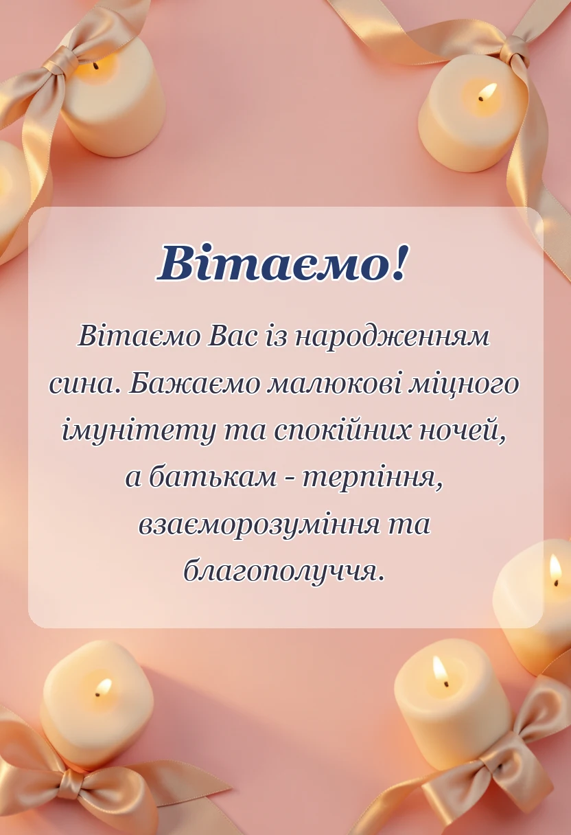 унікальна листівка - привітання з народженням сина картинки