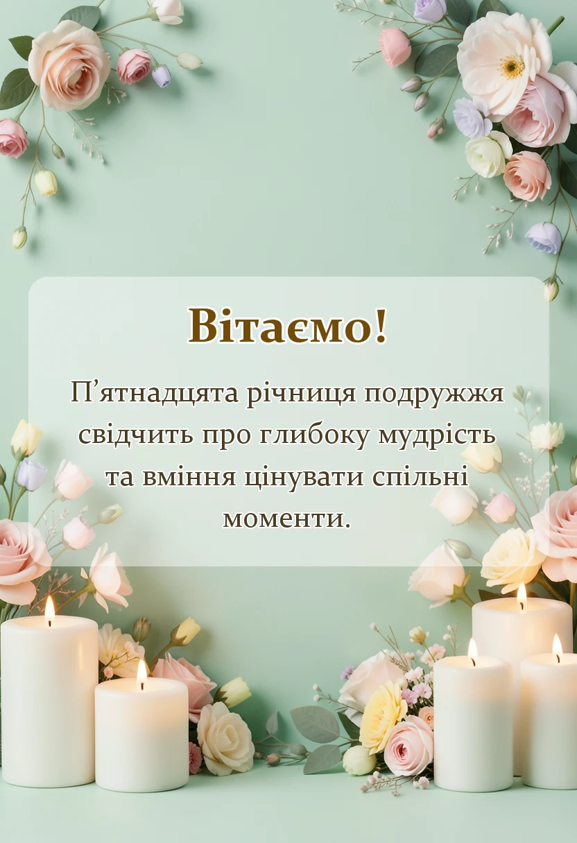 листівка з побажанням - картинки з кришталевим весіллям