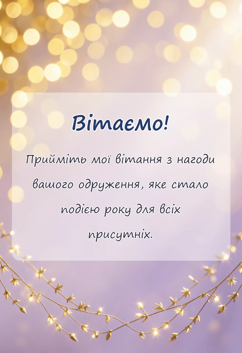 вітальна листівка - прикольні привітання з днем весілля