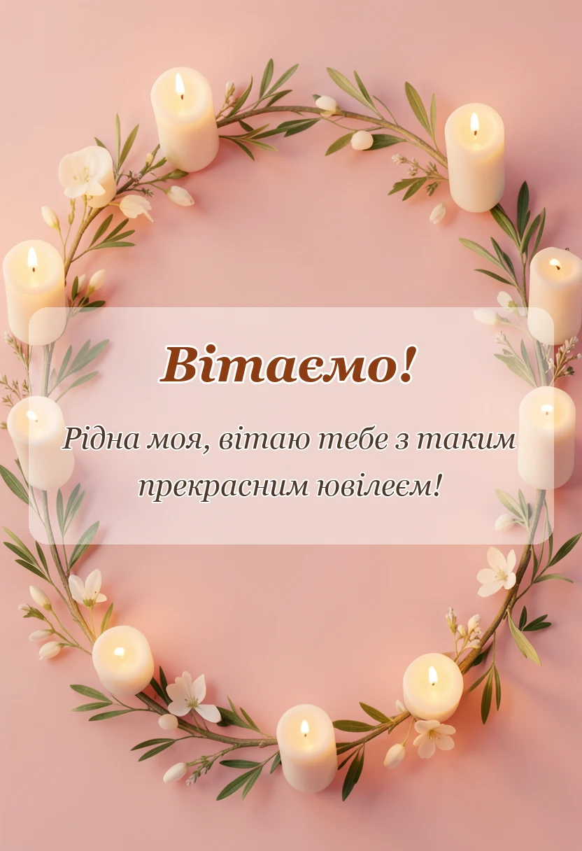 листівка з побажанням - привітання з 60-річчям жінці