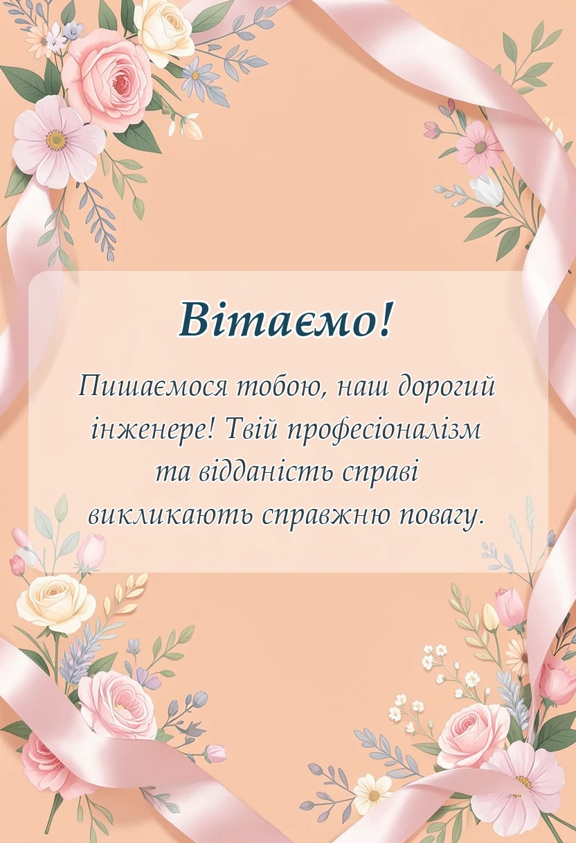 красива листівка: привітання з днем інженерних військ