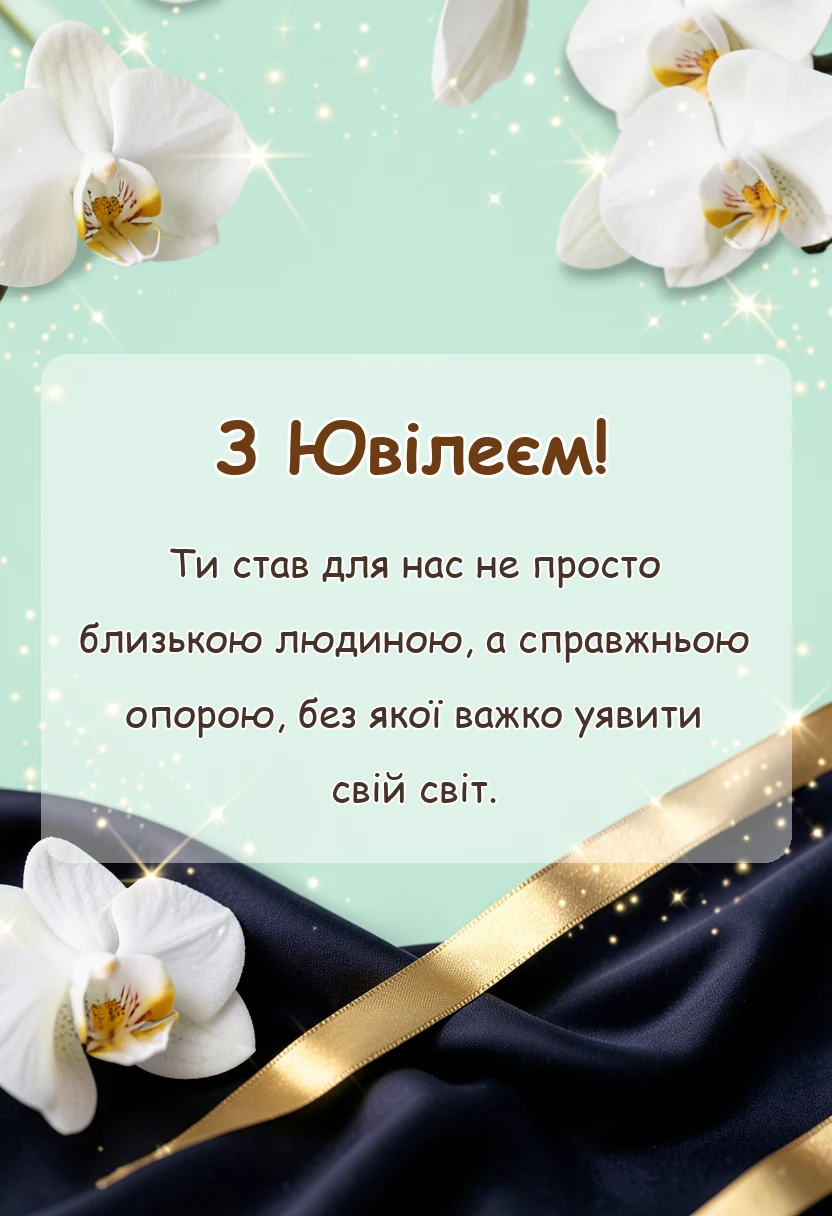 листівка з побажанням - привітання з ювілеєм до сліз