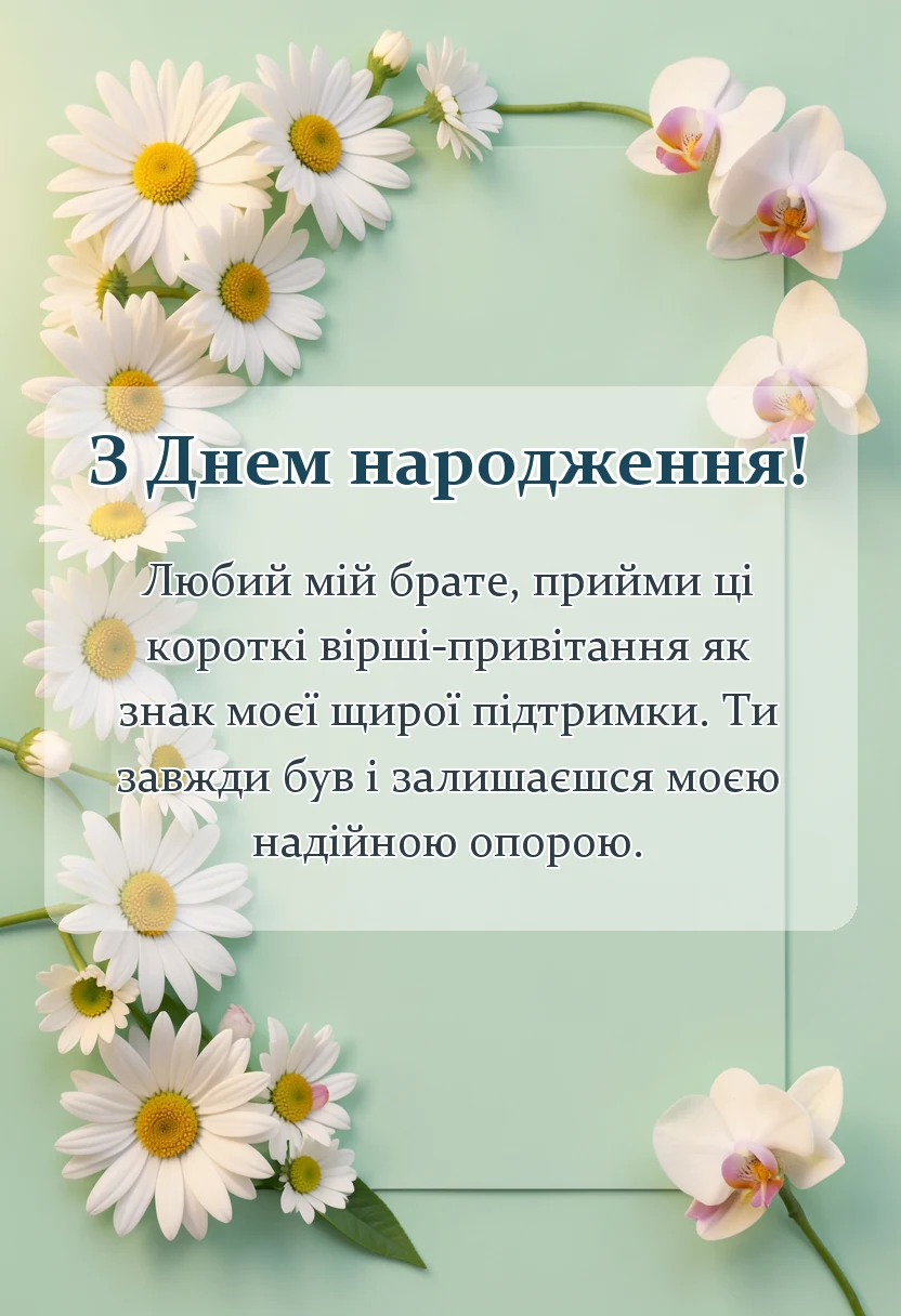 вітальна листівка - привітання у віршах