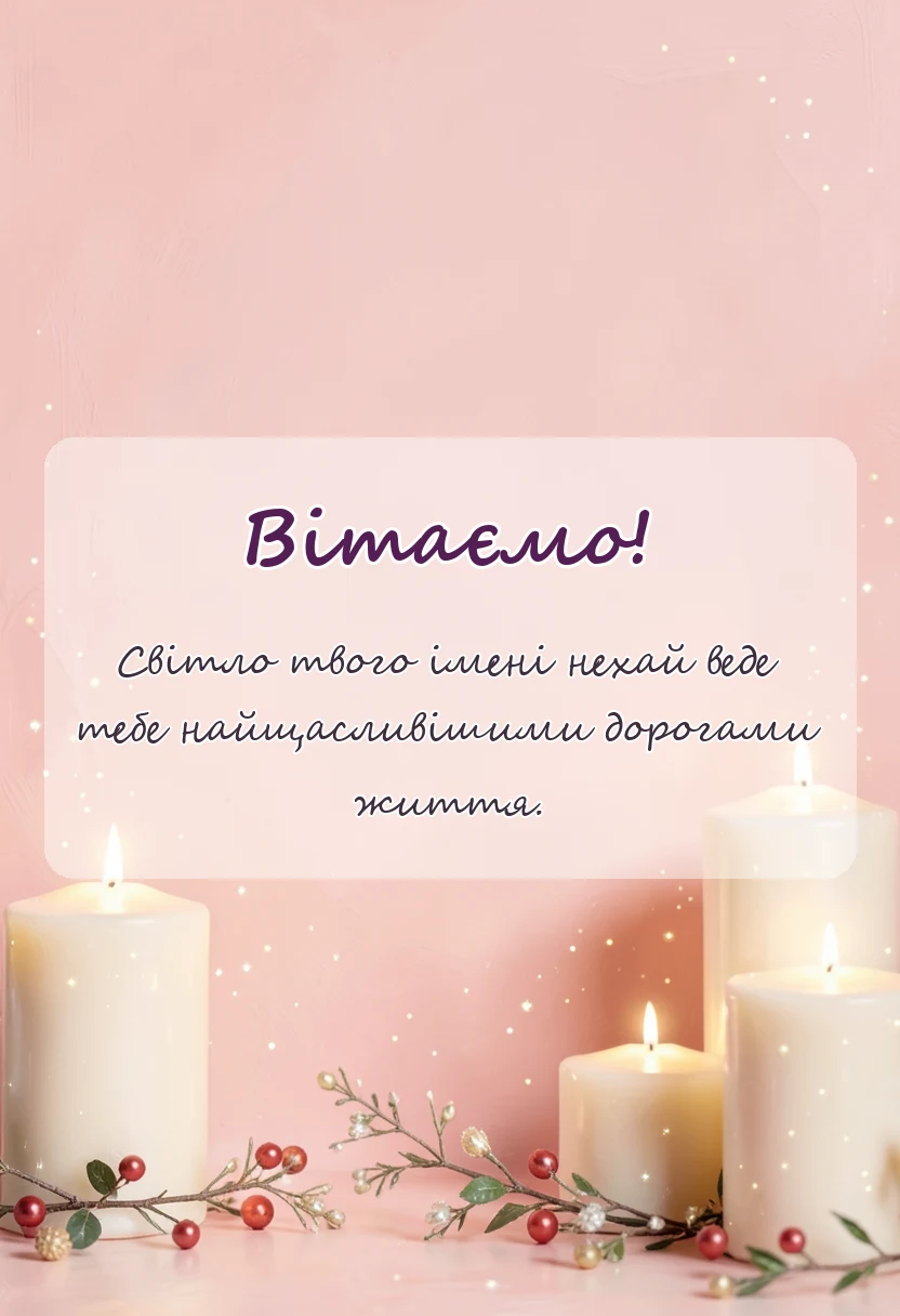 вітальна листівка - побажання на іменини