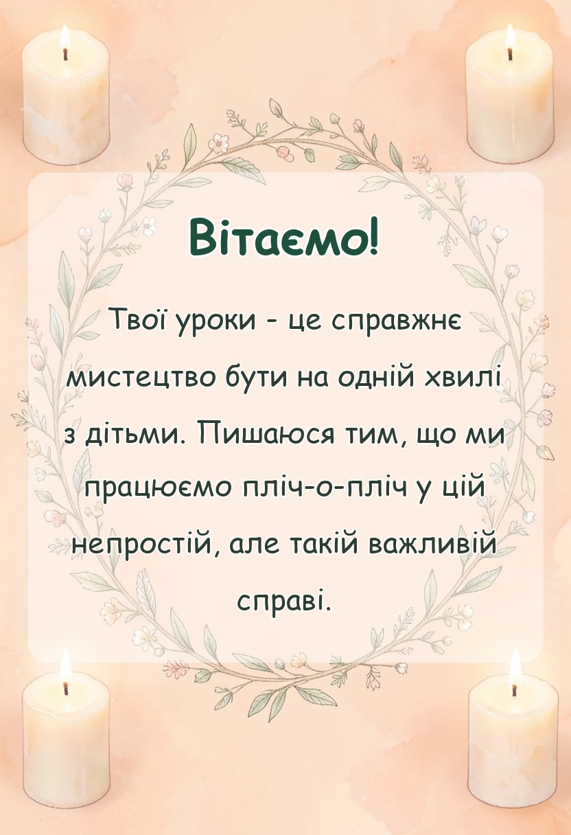 красива листівка: привітання з днем вчителя колегам своїми словами