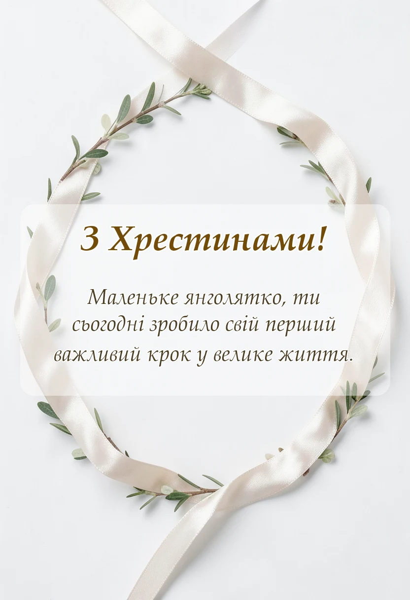 вітальна листівка - тост на хрестинах