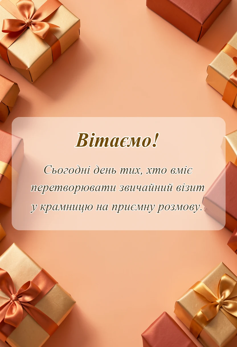 листівка з побажанням - привітання з днем торгівлі картинки