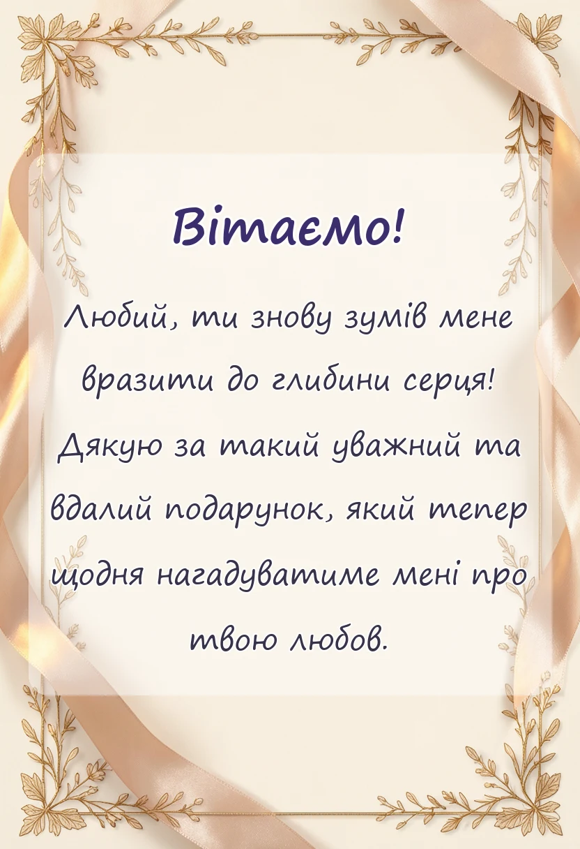 унікальна листівка - подяка за подарунок