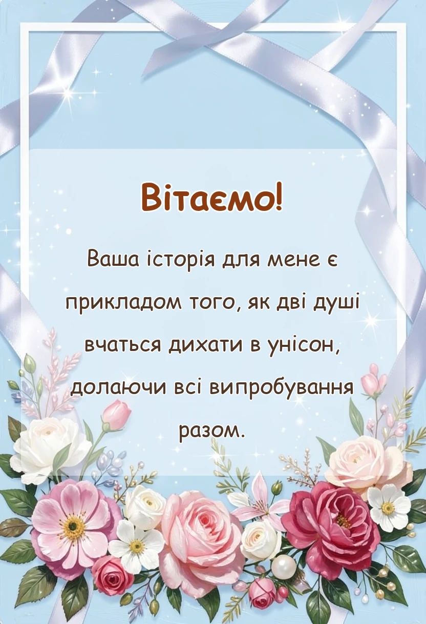 листівка з побажанням - привітання з роковиною весілля картинки