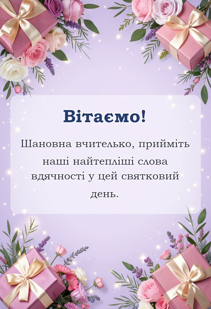 святкова картинка: подяка вчителю від батьків на випускний