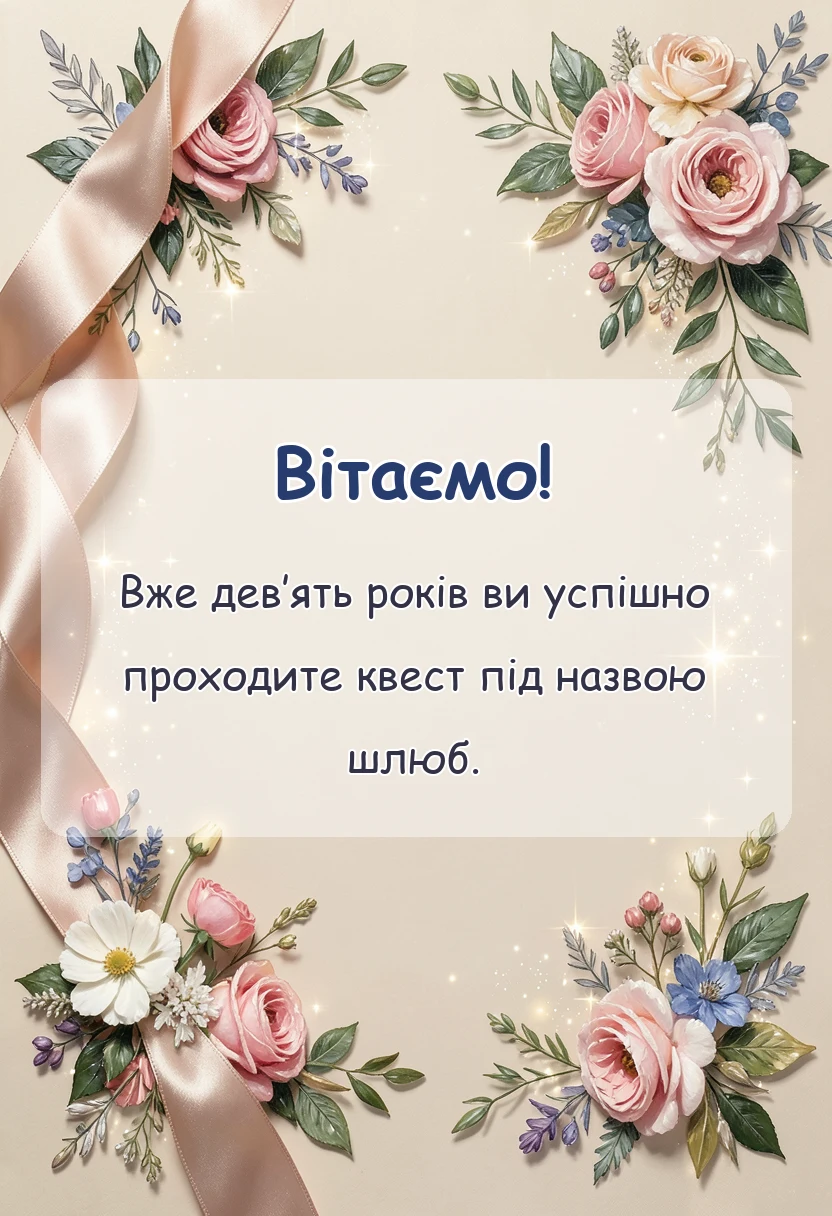листівка з побажанням - картинки з фаянсовим весіллям