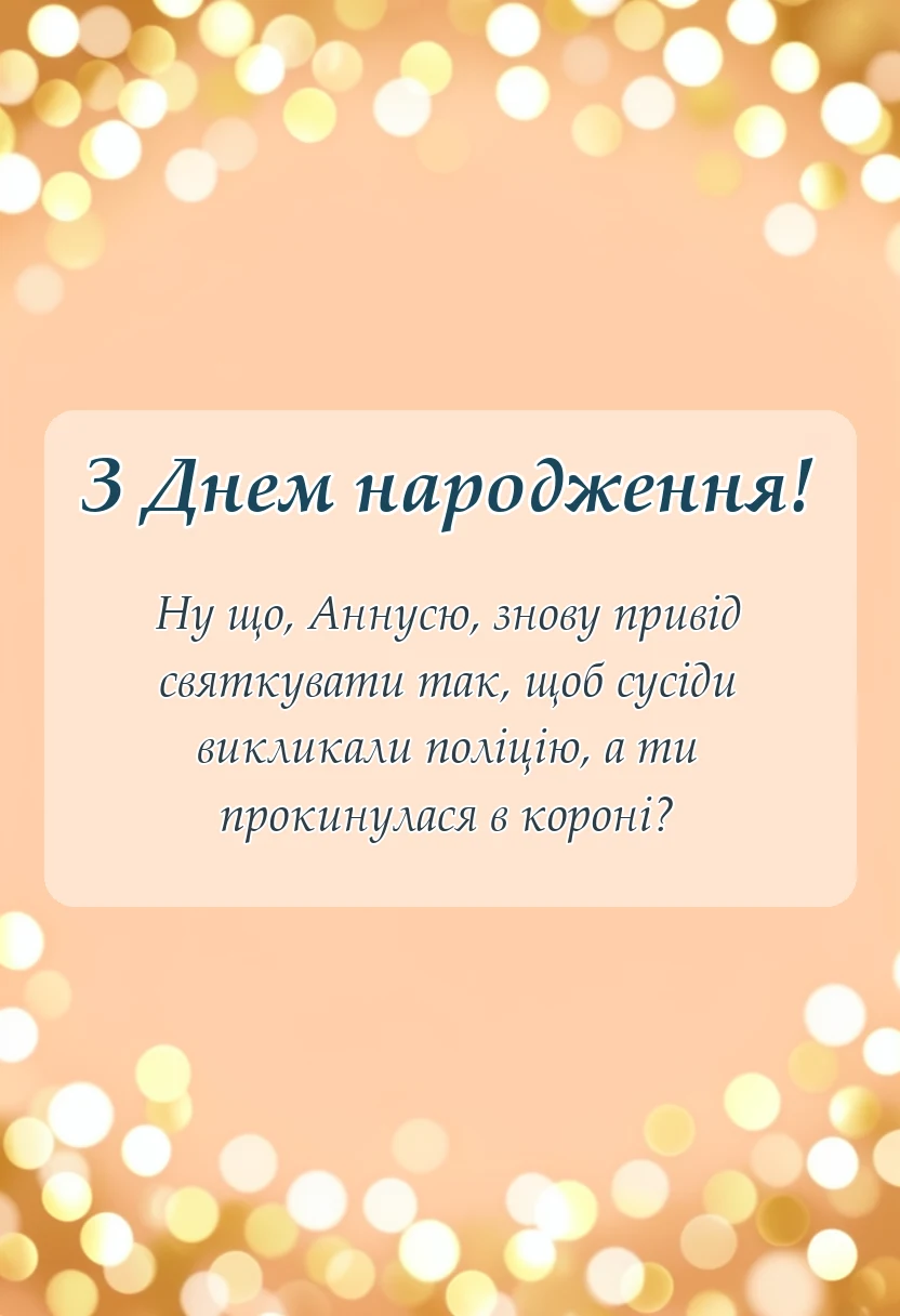 красива листівка: привітання з днем народження ганні своїми словами