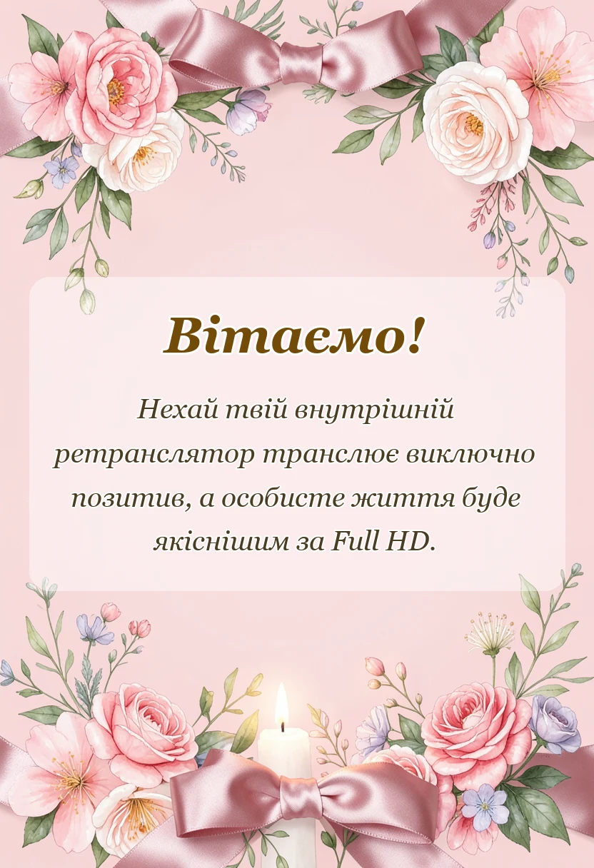 вітальна листівка - привітання з днем працівника радіо телебачення та звязку