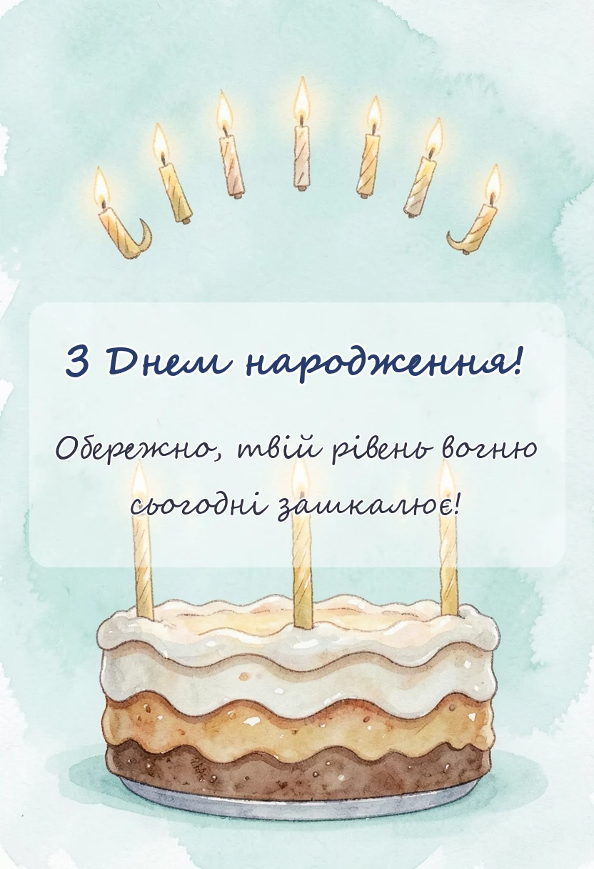 листівка з побажанням - з днем народження красунечка