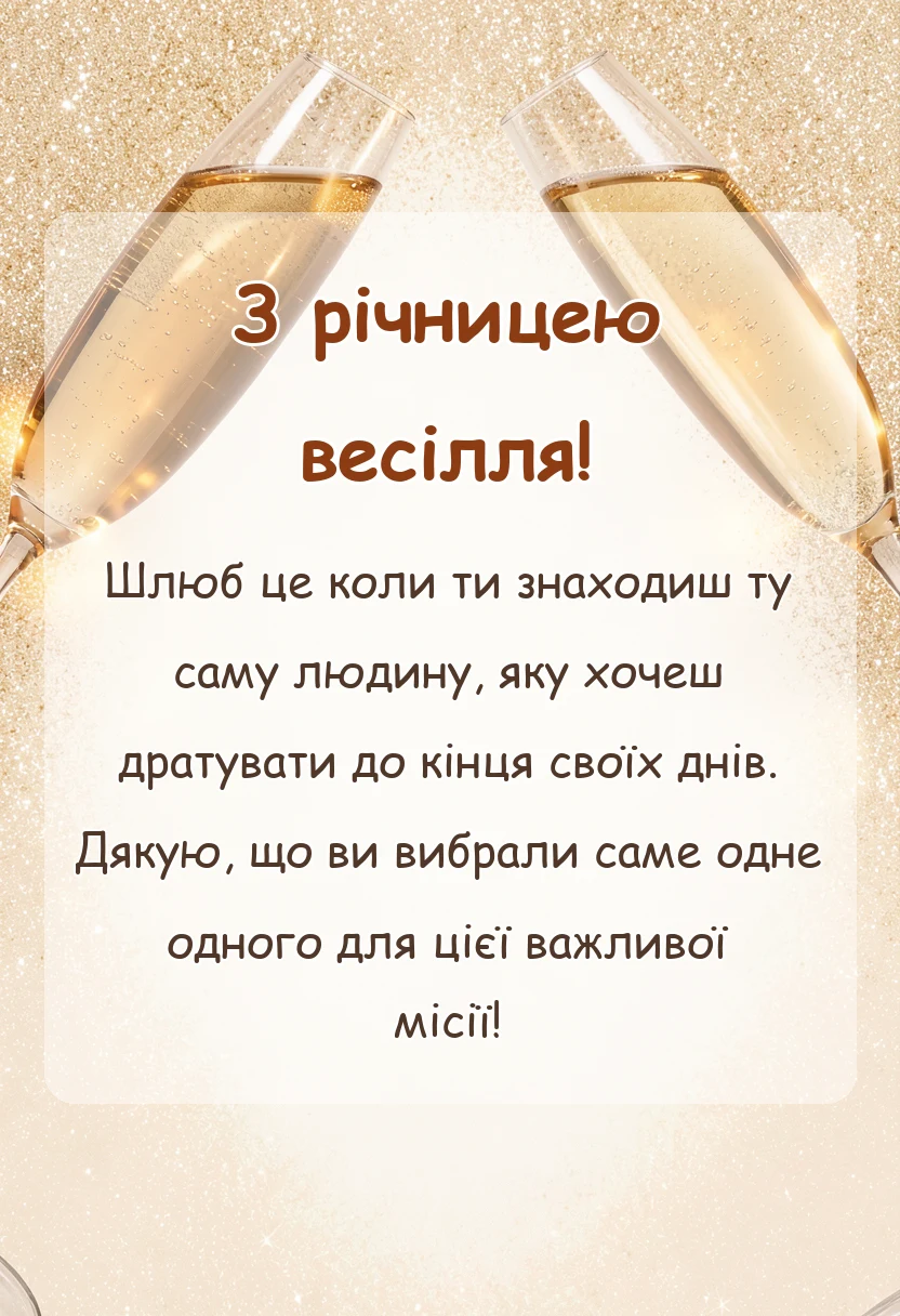 листівка з побажанням - цитати про річницю весілля