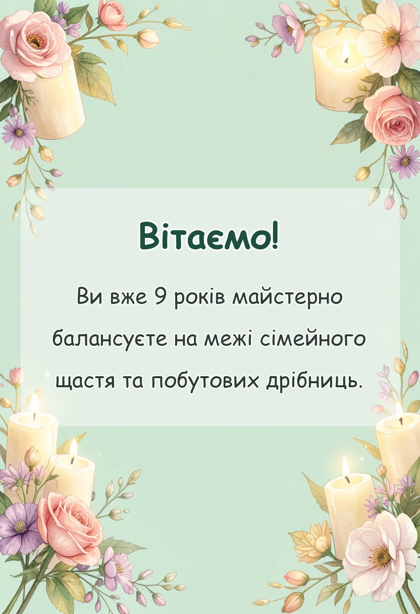 листівка з побажанням - картинки з фаянсовим весіллям