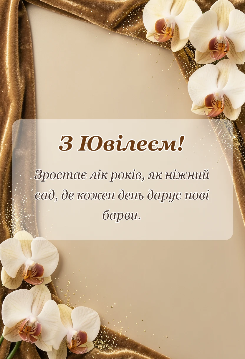 унікальна листівка - щирі привітання з ювілеєм для жінок