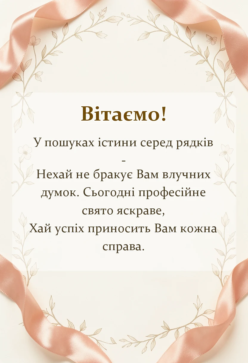 красива листівка: з днем журналіста картинка