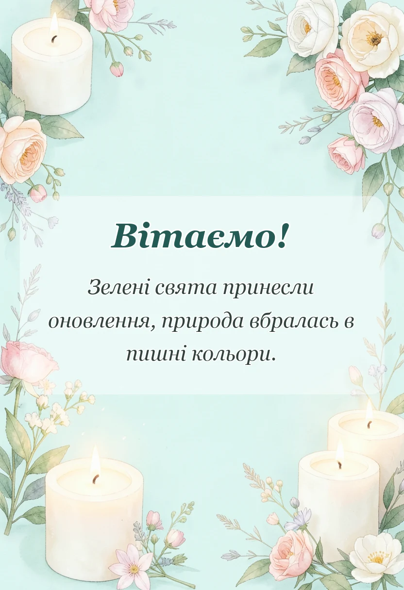 вітальна листівка - гарні картинки з трійцею