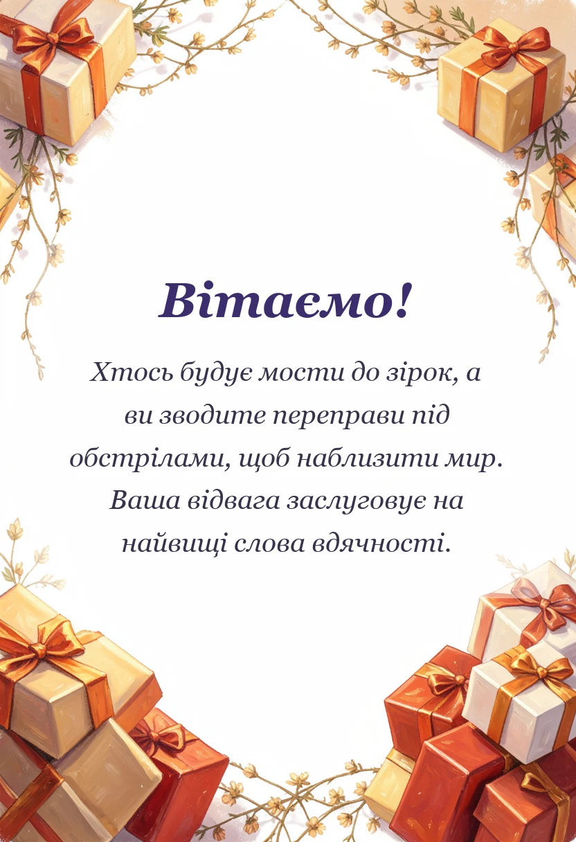 листівка з побажанням - привітання з днем інженерних військ україни