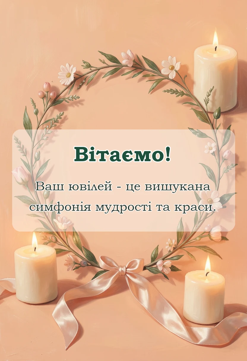 вітальна листівка - привітання з 60-річчям жінці