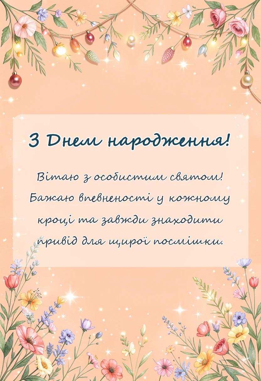 вітальна листівка - вітання з днем народження чоловіка подруги