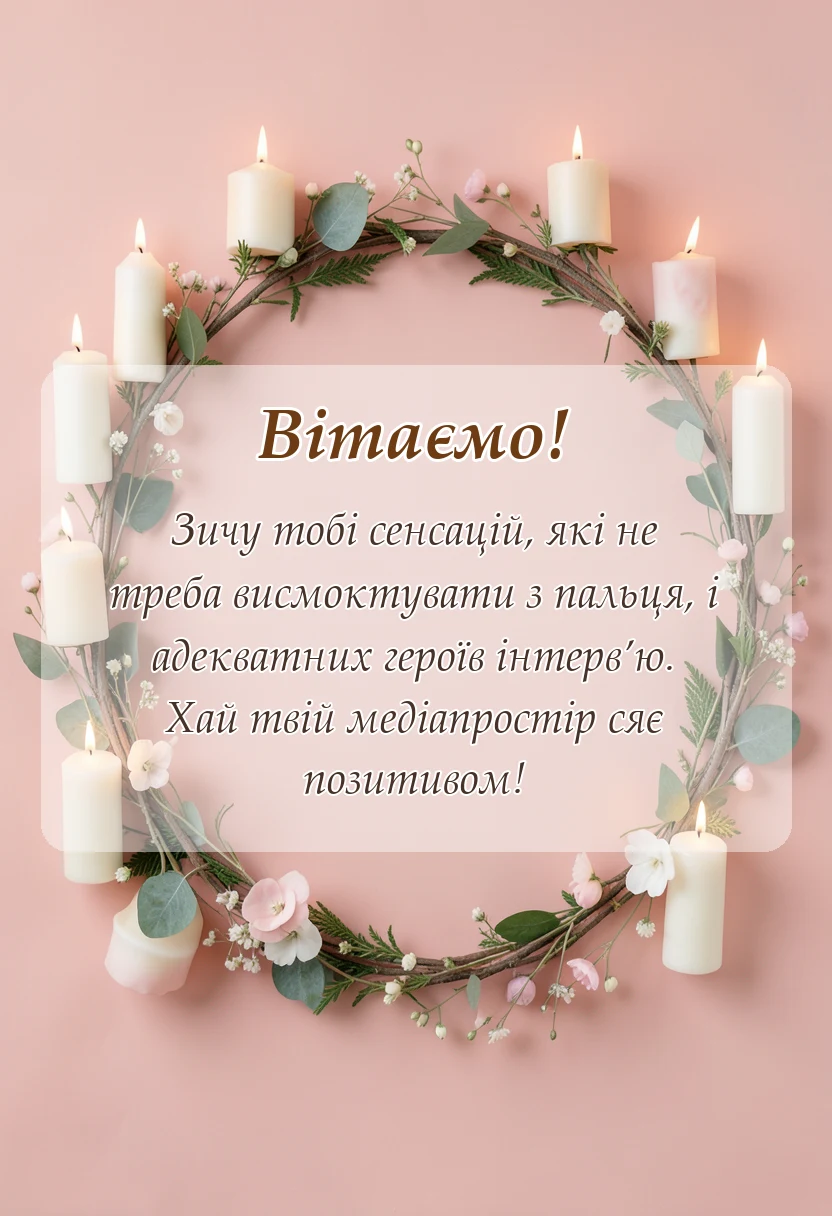 унікальна листівка - з днем журналіста картинка
