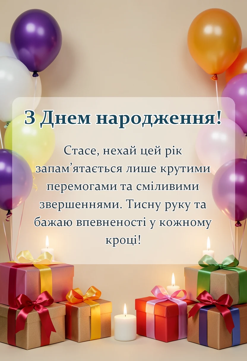 унікальна листівка - картинки з днем народження стаса