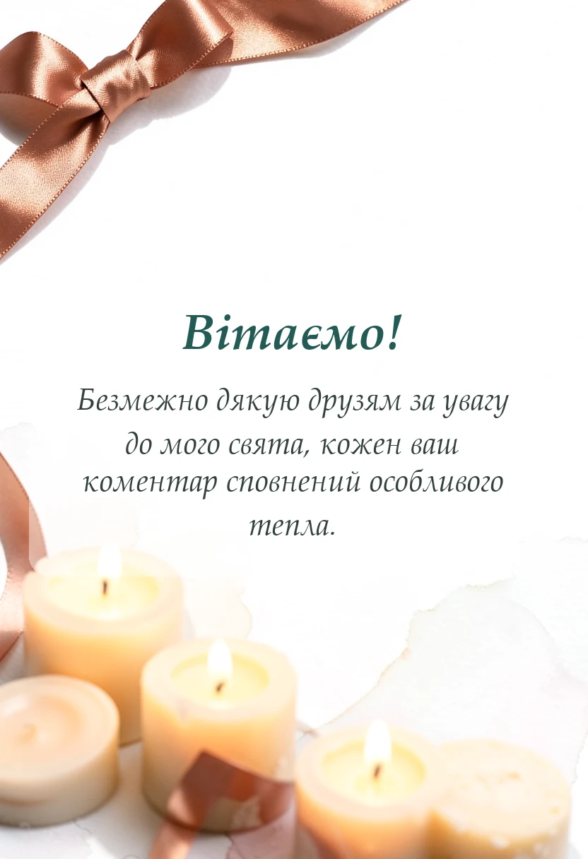 вітальна листівка - подякувати за привітання у фейсбуці