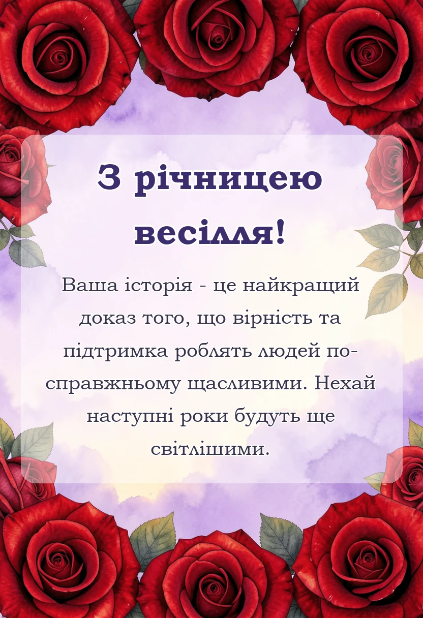унікальна листівка - цитати про річницю весілля
