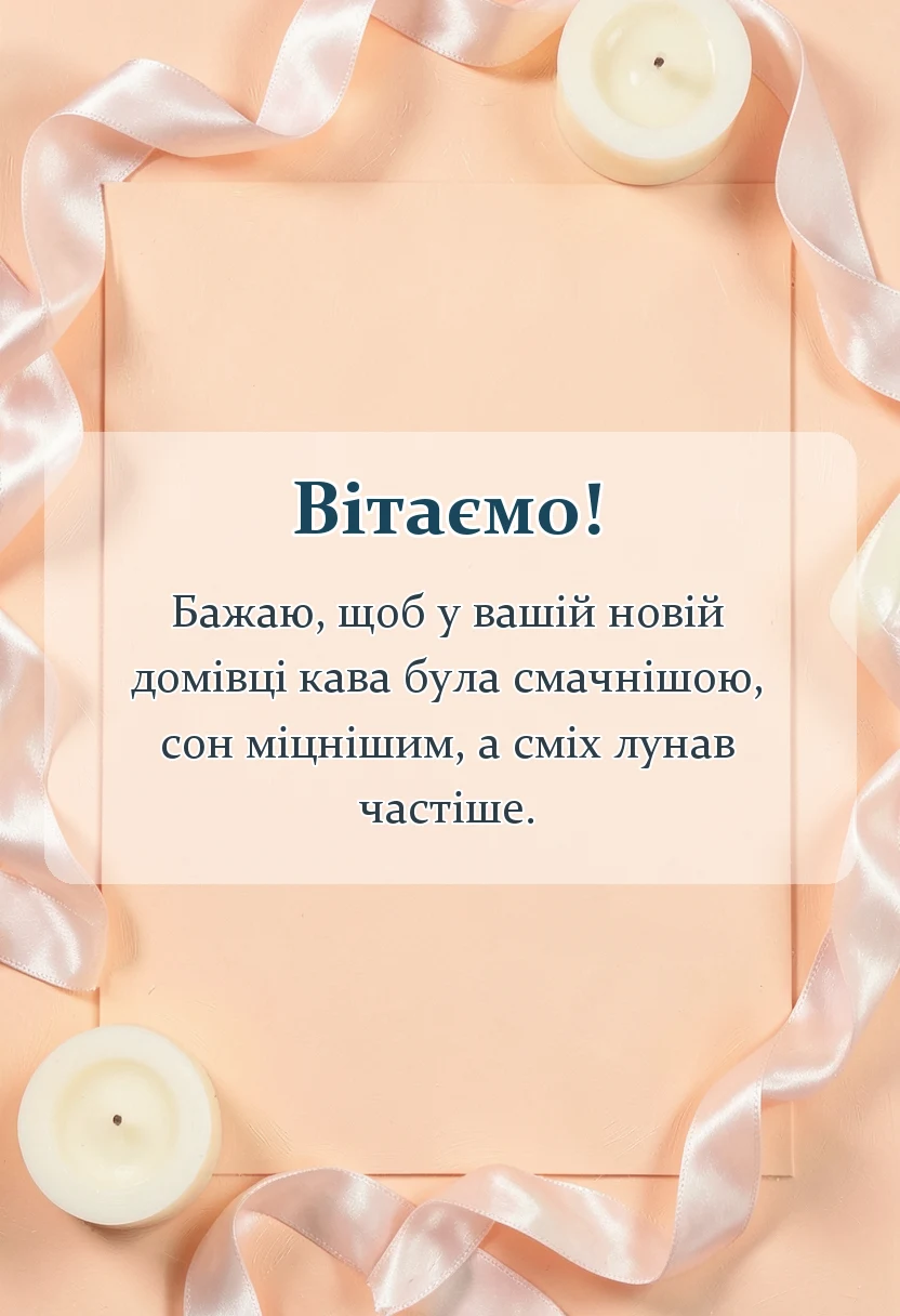 святкова картинка: тост на новосілля