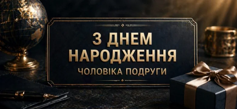 Вітання з днем народження чоловіка подруги в золотих тонах